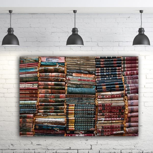 Quadro Decorativo Livros Escritório Casa A86 - 1