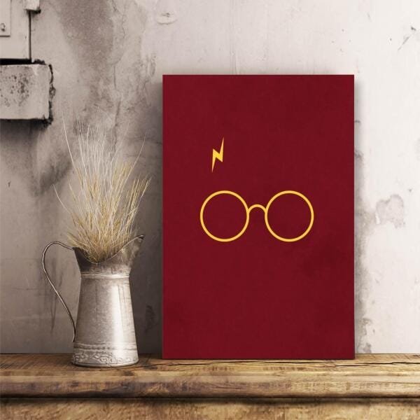 Quadro Harry Potter Óculos decorativo Tela de Tecido - 1