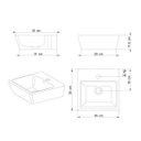 Ver imagem 3 de Cuba de Apoio Bari 11,5cmx35cmx35cm Japi