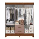 Ver imagem 2 de Guarda Roupa Casal Mobi 06 Portas Nogueira Capuccino - Móveis Albatroz