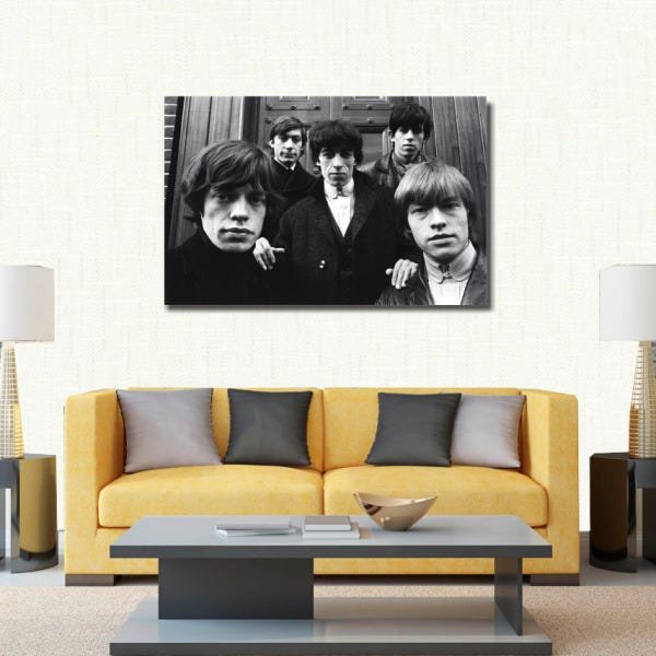 Quadro Decorativo - Rolling Stones - Retrô - Tela em Tecido - 3