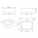 Ver imagem 3 de Cuba de Apoio Bari Elegance 13,5cmx40cmx40cm Japi