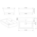 Ver imagem 3 de Cuba de Apoio Novara 11,5cmx47cmx35cm Japi