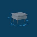Ver imagem 3 de Poltrona Conforto Suede e Mini Puff Opala Cor:azul