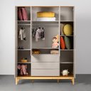 Ver imagem 6 de Kit Quarto Infantil com Pés Square Natural - Cômoda Elfe 4 Gavetas + Guarda-Roupa Elfe + Berço Mini