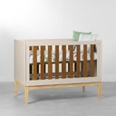 Ver imagem 2 de Kit Quarto Infantil com Pés Square Natural - Cômoda Elfe 4 Gavetas + Guarda-Roupa Elfe + Berço Mini