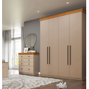 Ver imagem 1 de Roupeiro London 4pts - Corda/freijó