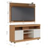 Rack Bancada Ambiente Yara e Painel para Tv Maia Freijó Off White – Colibri - 5