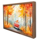 Ver imagem 1 de Quadro Decorativo Raposinha na Floresta em Moldura Caixa Tacolado Moldura Caixa Alta 4,5cm Madeira C