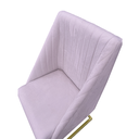 Ver imagem 3 de Kit 02 Cadeiras para Sala de Jantar Ana Base de Ferro Suede Rosa Bebê - D'classe Decor
