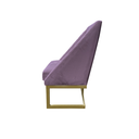 Ver imagem 2 de Kit 02 Cadeiras para Sala de Jantar Ana Base de Ferro Suede Rosa Bebê - D'classe Decor