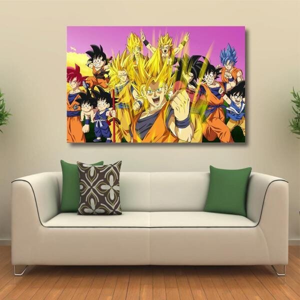 Quadro decorativo Dragon Ball com Tela em Tecido - 1