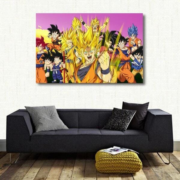 Quadro decorativo Dragon Ball com Tela em Tecido - 4