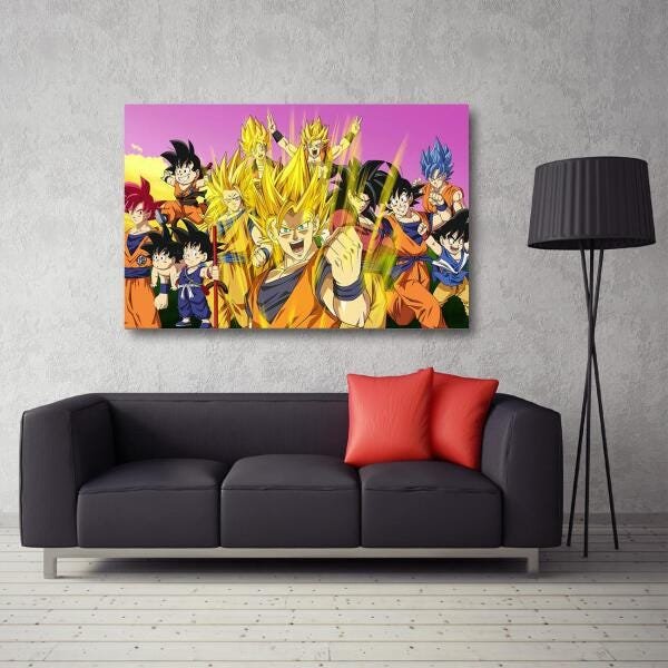 Quadro decorativo Dragon Ball com Tela em Tecido - 2