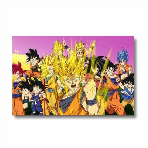 Quadro decorativo Dragon Ball com Tela em Tecido - 3