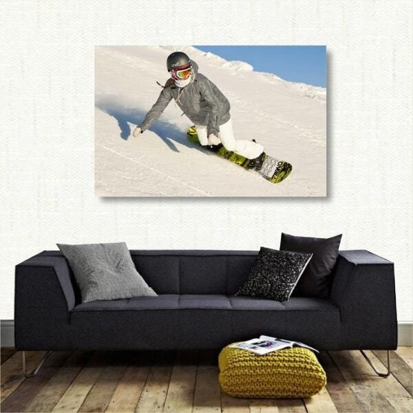 Quadro decorativo Snowboard com Tela em Tecido - 3