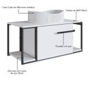 Ver imagem 4 de Gabinete para Banheiro Suspenso Industrial com Cuba Berlin Branca Branco