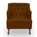 Ver imagem 1 de Poltrona para Sala de Estar Clássica Confortável e Reforçada Suede Elizabeth