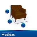 Ver imagem 6 de Poltrona para Sala de Estar Clássica Confortável e Reforçada Suede Elizabeth