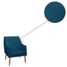 Poltrona Leila Pés Trapézio Veludo Azul Marinho Tana Decor Rikka Estofados - 3