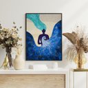 Ver imagem 1 de Quadro Decorativo Iemanjá Abstrato 24x18cm:madeira Preta