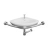 Barra de proteção para lavatório de canto em aço inox - Barracerta - 2