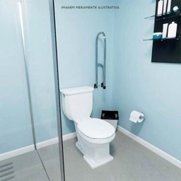 Barra de apoio Articulada 70 cm em aço inox lado esquerdo - Barracerta - 3
