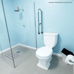 Barra de apoio Articulada 70 cm em aço inox lado direito - Barracerta - 3