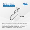 Ver imagem 4 de Barra de apoio Articulada 80 cm em aço inox lado esquerdo - Barracerta