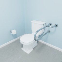Barra de apoio Fixa para vaso sanitário 60 cm em aço inox lado esquerdo - Barracerta - 2