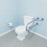 Barra de apoio Fixa para vaso sanitário 60 cm em aço inox lado esquerdo - Barracerta - 2