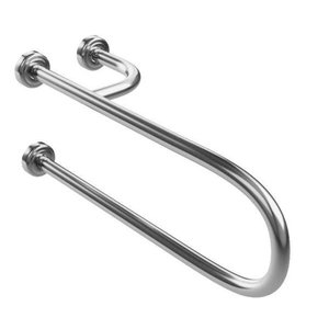 Barra de apoio Fixa para vaso sanitário 80 cm em aço inox lado esquerdo - Barracerta