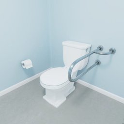 Barra de apoio Fixa para vaso sanitário 80 cm em aço inox lado esquerdo - Barracerta - 2