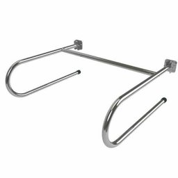 Barra de apoio Articulada Dupla para vaso sanitário em aço inox - Barracerta - 1