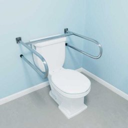 Barra de apoio Articulada Dupla para vaso sanitário em aço inox - Barracerta - 2