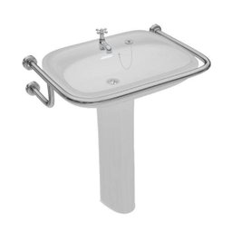 Barra de proteção para lavatório Modelo U em aço inox - Barracerta - 2