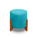 Ver imagem 2 de Banqueta Puff Thor Luxo Madeira Maciça:azul Turquesa