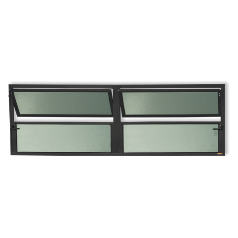 Basculante Alumínio 2 Seções 40 x 150 Plus V.Boreal Preto Brimak