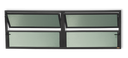 Ver imagem 1 de Basculante Alumínio 2 Seções 40 x 150 Plus V.Boreal Preto Brimak