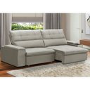 Ver imagem 2 de Sofá Retrátil Reclinável para Sala 4 Lugares 270cm Niels F04 Veludo Bege - Lyam Decor