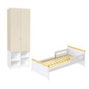 Ver imagem 2 de Quarto Infantil Cama com Grades Petit e Guarda Roupa Curió 2 Portas Casatema MadeiraOriginals Branco