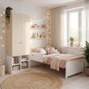 Ver imagem 1 de Quarto Infantil Cama com Grades Petit e Guarda Roupa Curió 2 Portas Casatema MadeiraOriginals Branco