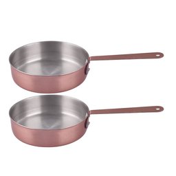 Kit 2 Mini Frigideira Inox Servir Decorar Panelinha 11,5cm - 1