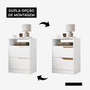 Ver imagem 2 de Criado-Mud 2 Gavetas Sole - Branco Freijo Flex - Albatroz