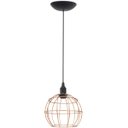 Ver imagem 1 de Pendente Aramado Globo Luminária Lustre Teto Retrô Vintage Industrial Balcão Cobre Rose Gold