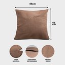 Ver imagem 3 de Almofadas Kit Plumie de 45x45cm 2 Uni Velusoft Castor Cama Inbox