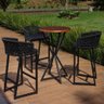 Conjunto Bistrô Avalon com 3 Banquetas Artluxo Preto - 2