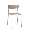 Ver imagem 1 de Cadeira Fixa Bit Empilhável Base Cinza Frisokar Areia