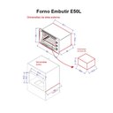 Ver imagem 6 de Forno Elétrico de Embutir Nardelli 50l Preto - Grill E50