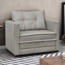 Ver imagem 2 de Poltrona Cama Retrátil Solteiro Milenni Veludo B03 - D'rossi